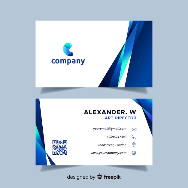 Abstract gradient business card template