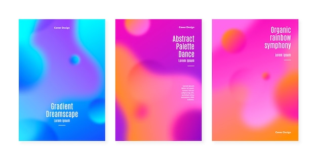 Abstract gradient cover template set