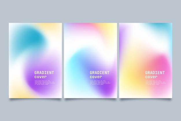 Free vector abstract gradient cover template