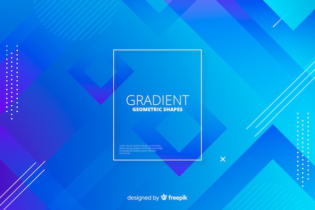 Abstract gradient geometric shapes backround