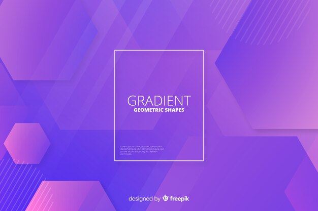 Abstract gradient geometric shapes backround