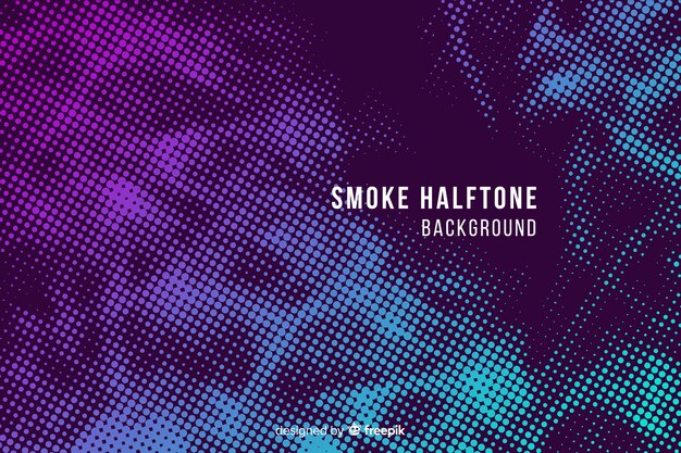 Abstract gradient halftone smoke background