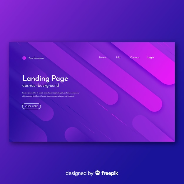 Abstract gradient landing page template