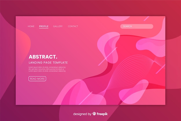 Free Vector abstract gradient landing page template