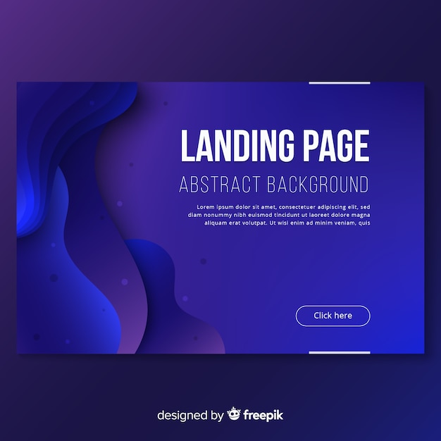 Abstract gradient landing page template