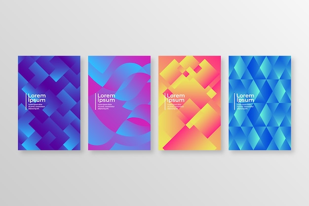 Abstract gradient shapes cover collection