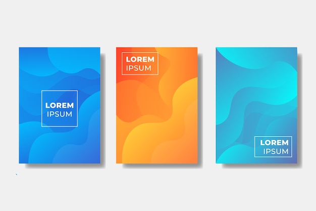 Abstract gradient shapes cover collection