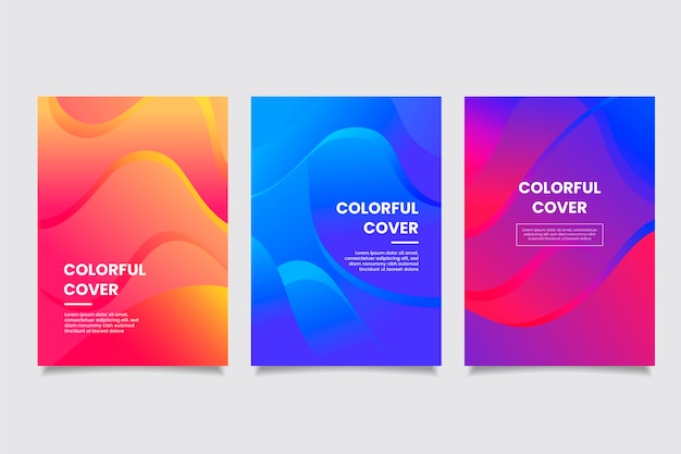 Abstract gradient shapes cover collection