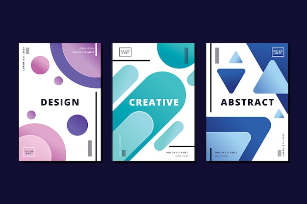 Abstract gradient shapes cover collection