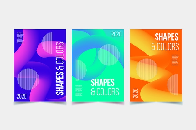 Abstract gradient shapes cover collection