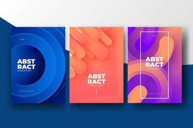 Abstract gradient shapes cover collection