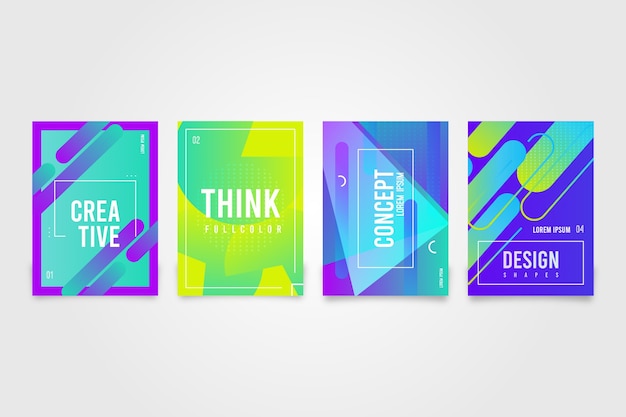 Abstract gradient shapes covers