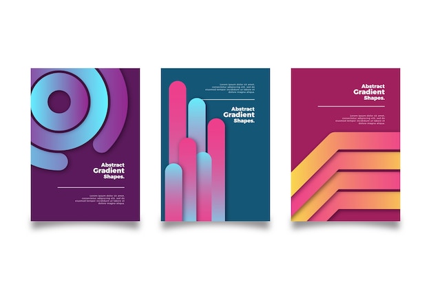 Abstract gradient shapes covers