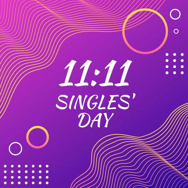 Abstract gradient singles day concept