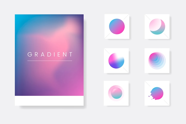 Abstract gradient template set