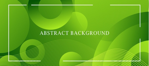 Abstract Green background with circular shapes