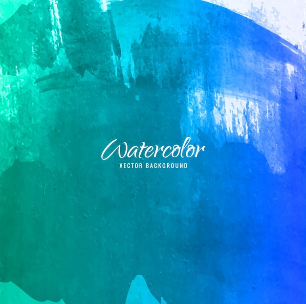 Free Vector abstract green and blue watercolor background 