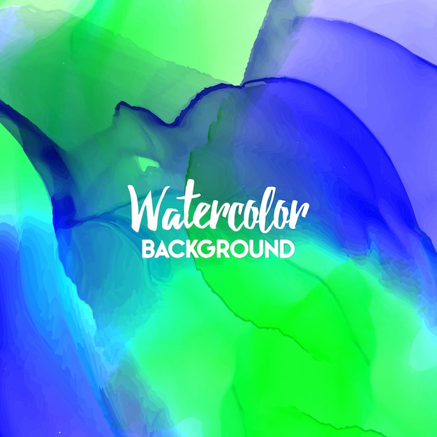 Abstract green and blue watercolor background