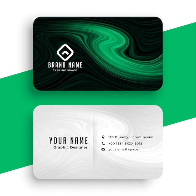 Abstract green business card template