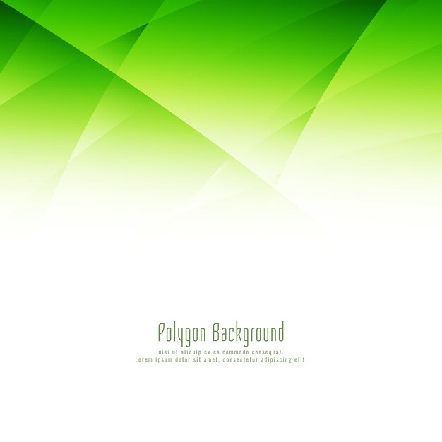 Abstract green polygon design background