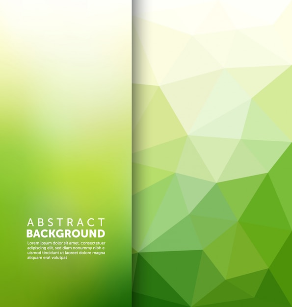 Abstract green polygonal background