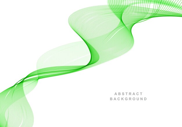 Abstract green smoke flowing wave background