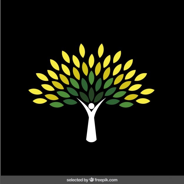 Abstract green tree logo