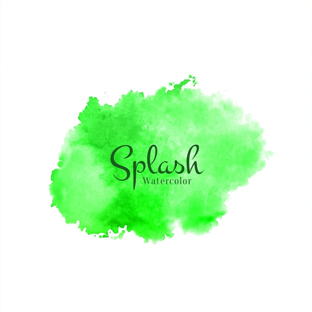 Free Vector abstract green watercolor splash background