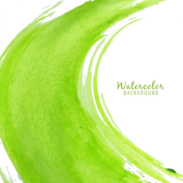 Abstract green watercolor stain background