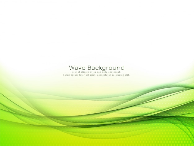 Abstract green wave background