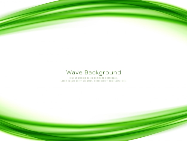 Abstract green wave design background