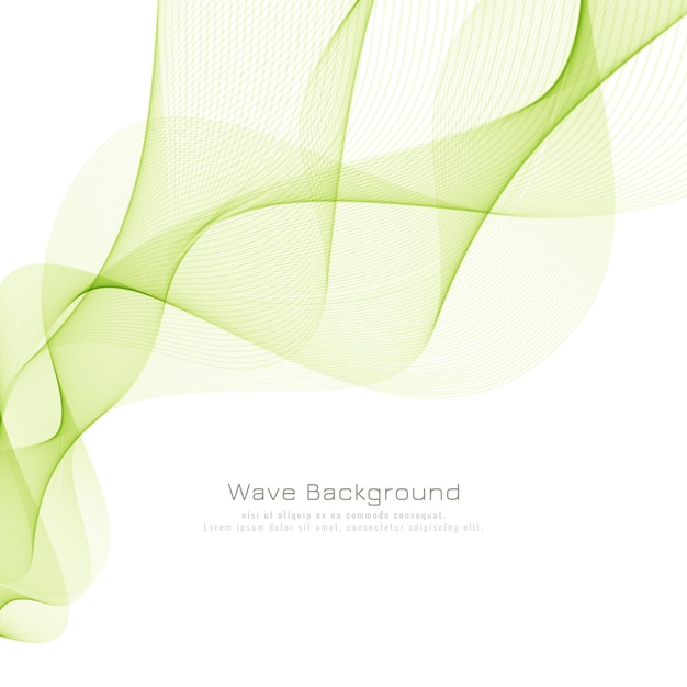 Abstract green wave stylish background