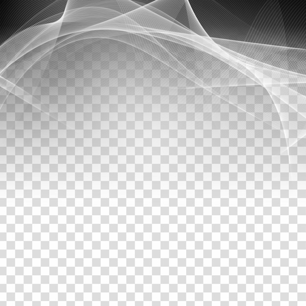 Abstract grey wave transparent modern background