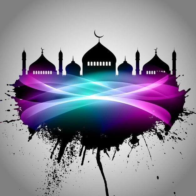 Free Vector abstract grunge background for eid mubarak