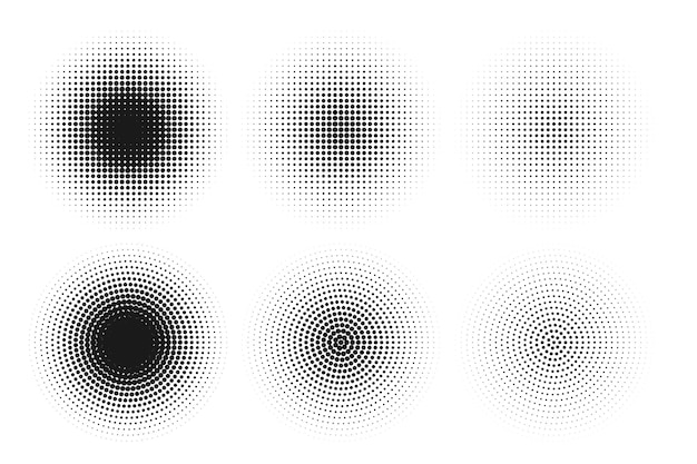 Free vector abstract grunge halftone circles textured background design