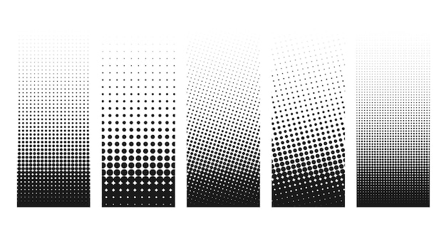 Abstract grunge halftone distorted shapes background design