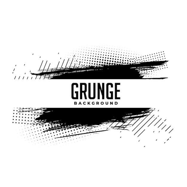 Abstract grunge halftone paint brush background