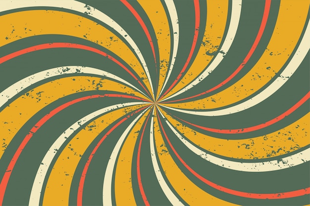 Free Vector abstract grunge retro twirl spiral line pattern