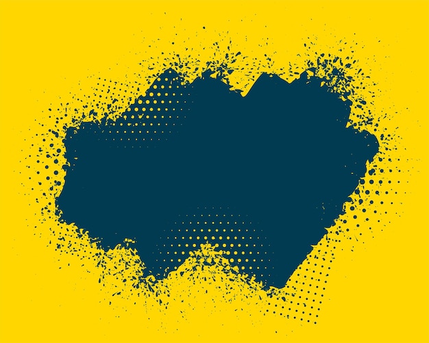 Abstract grunge texture on yellow background