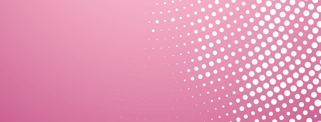 Abstract halftone design modern pink banner