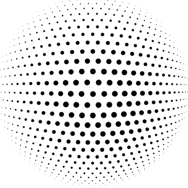 abstract halftone sphere vector background