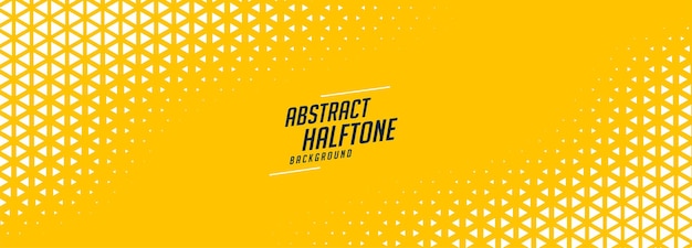 Free vector abstract halftone yellow banner design