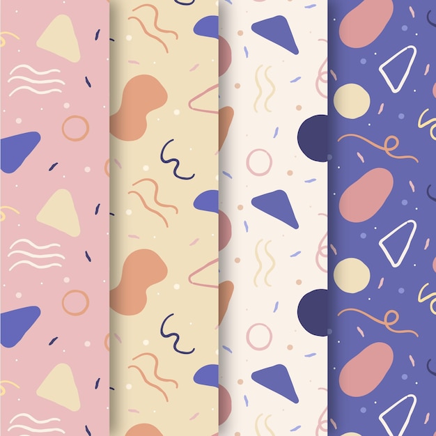 Abstract hand drawn pattern collection