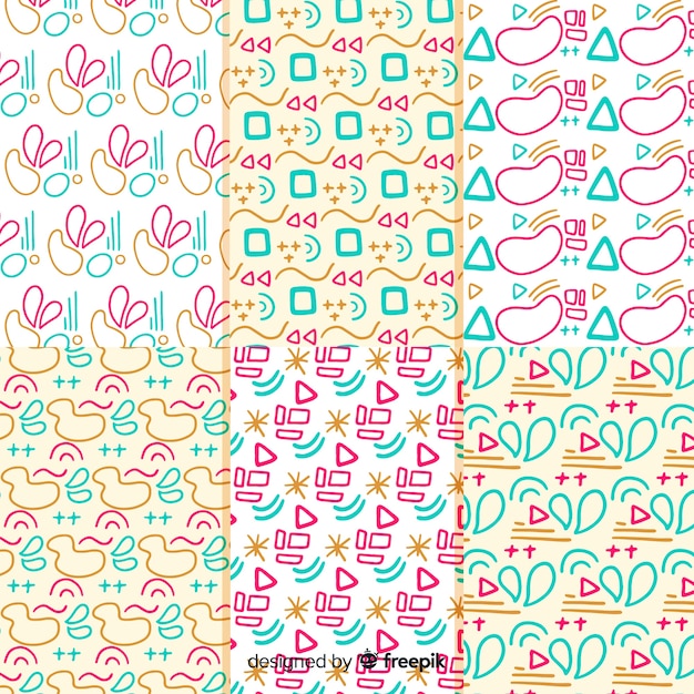 Abstract hand drawn pattern pack