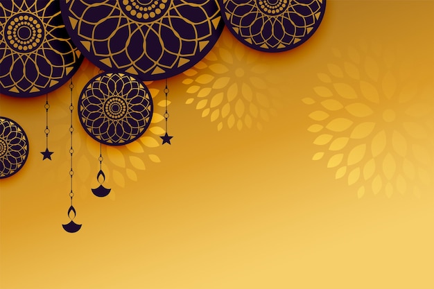 Free Vector abstract happy diwali background with text space