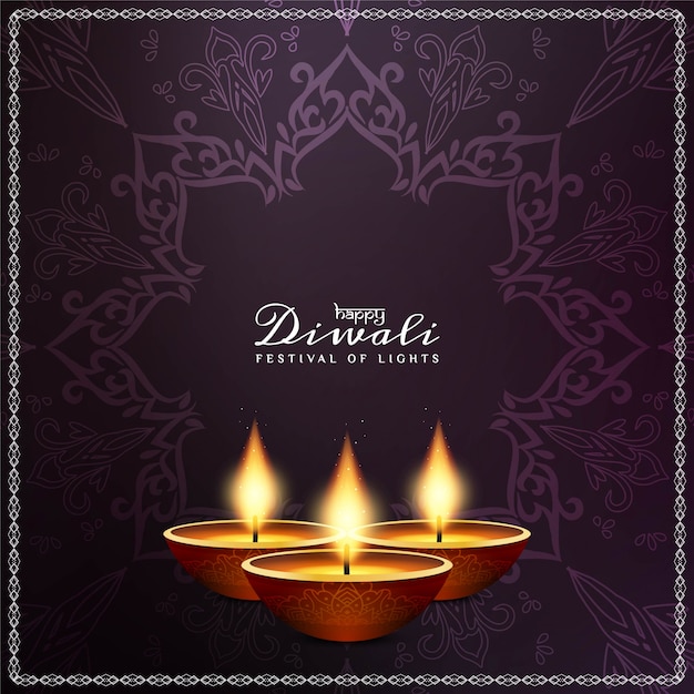 Abstract Happy Diwali festival decorative 