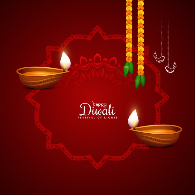 Abstract Happy Diwali festival elegant background design vector