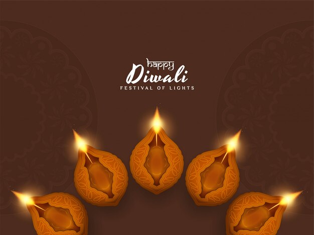 Free Vector abstract happy diwali religious elegant background