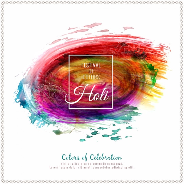 Free Vector abstract happy holi colorful festival celebration background