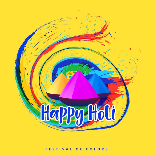 Free Vector abstract happy holi festival greeting